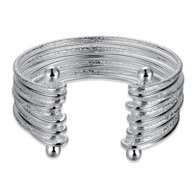 Wholesale Classic Silver Round Bangle&Cuff TGSPBL128