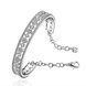 Wholesale Romantic Silver Plant CZ Bangle TGSPBL001