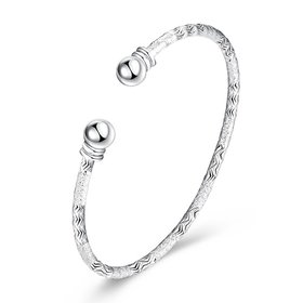 Wholesale Trendy Silver Round Bangle&Cuff TGSPBL156