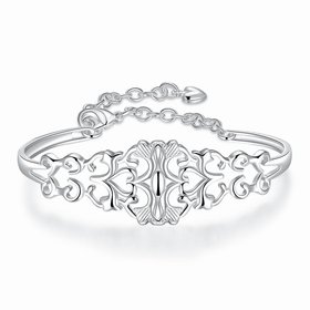 Wholesale Trendy Silver Plant Bangle&Cuff TGSPBL164