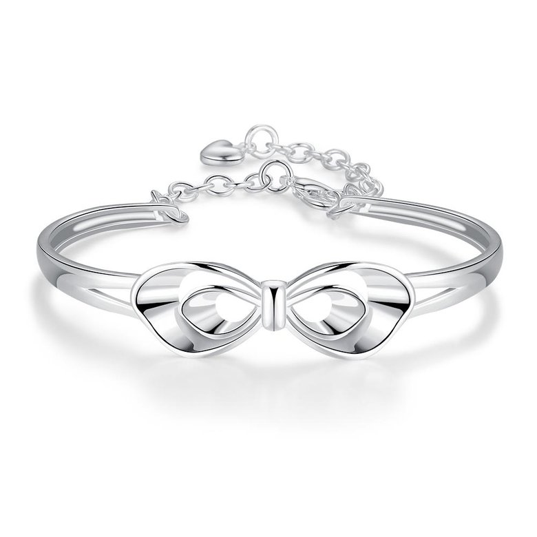 Wholesale Trendy Silver Plant Bangle&Cuff TGSPBL168