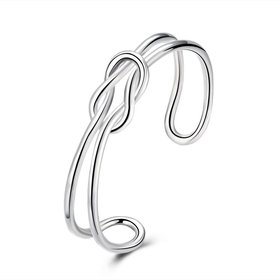 Wholesale Trendy Silver Plant Bangle&Cuff TGSPBL173