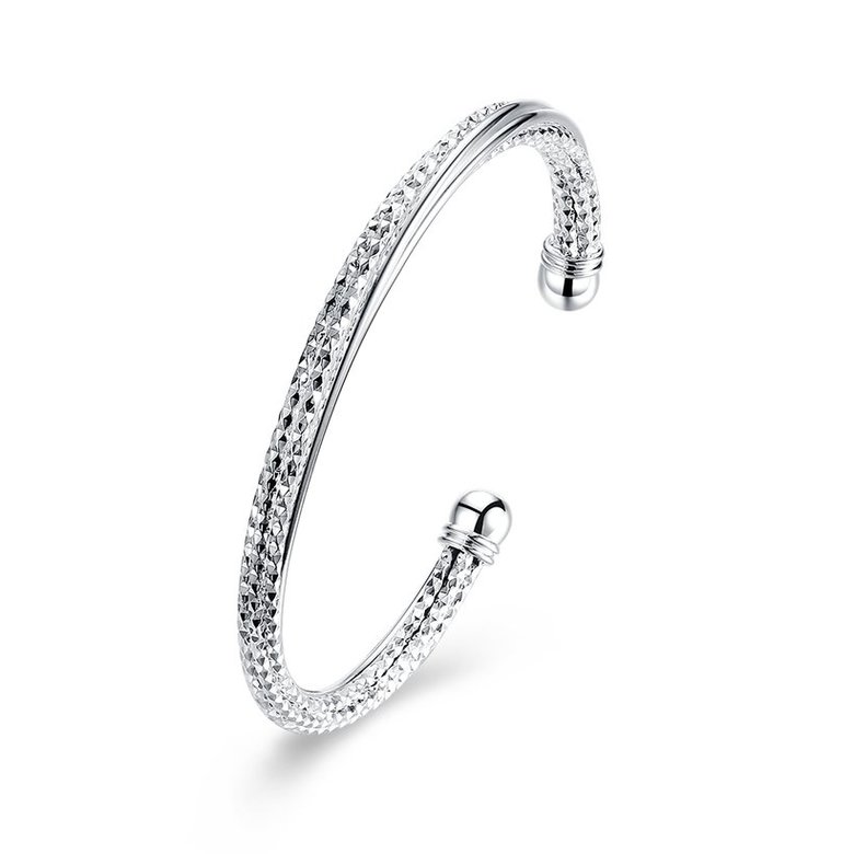 Wholesale Trendy Silver Round Bangle&Cuff TGSPBL043