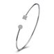 Wholesale Trendy Silver Round White CZ Bangle&Cuff TGSPBL056