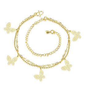 Wholesale Trendy 24K Gold Animal Anklets TGAKL056