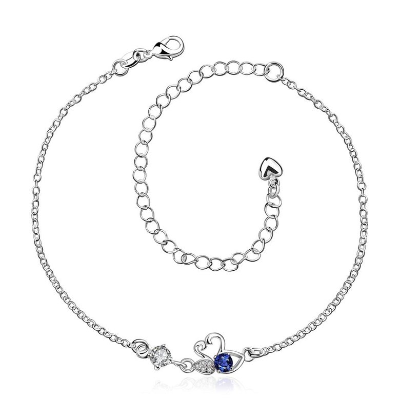 Wholesale Classic Silver Animal Stone Anklets TGAKL068