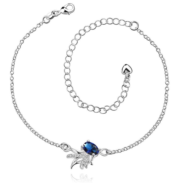 Wholesale Trendy Silver Animal Stone Anklets TGAKL078