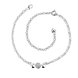 Wholesale Classic Silver Plant Stone Anklets TGAKL102