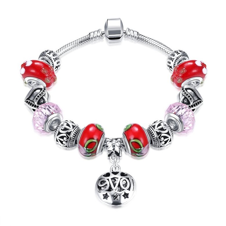 Wholesale Silver Love Beads Europe Style Bracelet TGBB006