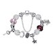 Wholesale Romantic Silver Key Glass Bracelet TGBB020