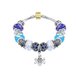 Wholesale Casual/Sporty Silver Blue Crystal Bracelet TGBB065