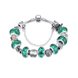 Wholesale Casual/Sporty Silver Geometric Green Crystal Bracelet TGBB004