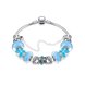 Wholesale Casual/Sporty Silver Geometric Blue Crystal Bracelet TGBB066