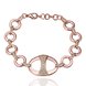 Wholesale Trendy Rose Gold Round Rhinestone Bracelet TGGPB056