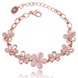 Wholesale Classic Rose Gold Plant Rhinestone Bracelet TGGPB059