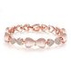 Wholesale Classic Rose Gold Round Rhinestone Bracelet TGGPB123