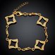 Wholesale Romantic 24K Gold Geometric CZ Bracelet TGGPB129