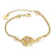 Wholesale Classic 24K Gold Heart CZ Bracelet TGGPB158