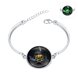 Wholesale Romantic Silver Round Glass Bracelet TGLB047