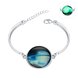 Wholesale Romantic Silver Round Glass Bracelet TGLB064