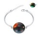 Wholesale Romantic Silver Round Glass Bracelet TGLB065