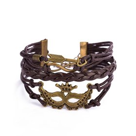 Wholesale Trendy Antique Bronze Geometric Bracelet TGLEB147