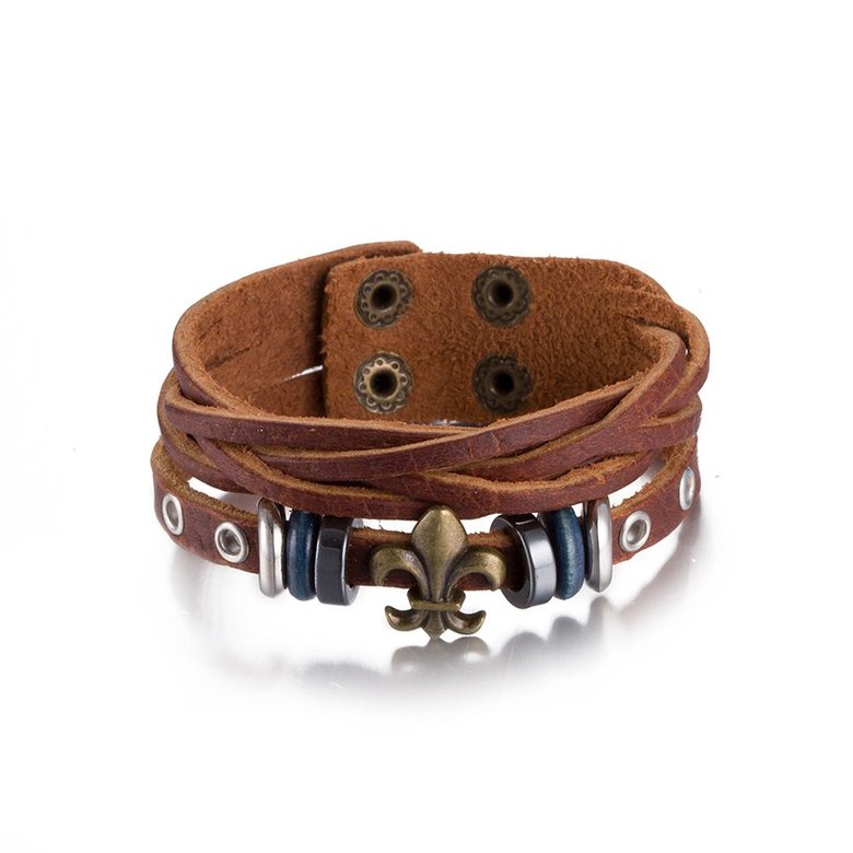 Wholesale Trendy Antique Bronze Geometric Bracelet TGLEB041