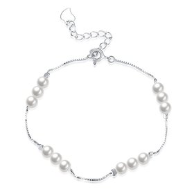 Wholesale Sterling Silver Round Shell Bracelet TGSLB002