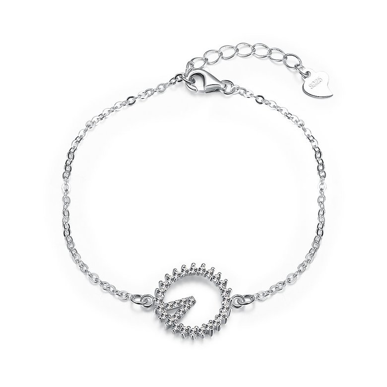 Wholesale Trendy Silver Round CZ Bracelet TGSLB040