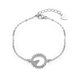 Wholesale Trendy Silver Round CZ Bracelet TGSLB040