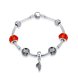 Wholesale Vintage Antique Silver Geometric Red CZ Bracelet TGSLB004