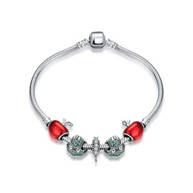 Wholesale Vintage Antique Silver Red CZ Bracelet TGSLB006