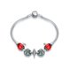 Wholesale Vintage Antique Silver Red CZ Bracelet TGSLB006