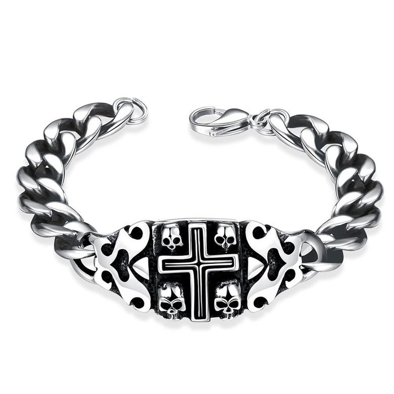 Wholesale Punk 316L stainless steel Cross Bracelet TGSMB043