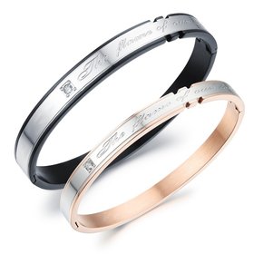 Wholesale 2018 New Fashion Stainless Steel Couples BraceletLovers TGSMB002