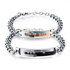 Wholesale 2018 New Fashion Stainless Steel Couples BraceletLovers TGSMB010