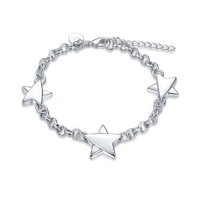 Wholesale Classic Stars Silver Bracelet TGSPB206