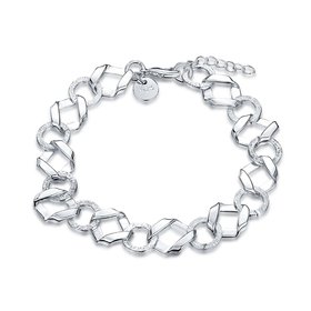 Wholesale Classic Silver Round Bracelet TGSPB220