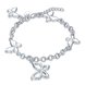 Wholesale Classic Silver Insect Butterfly Bracelet TGSPB239