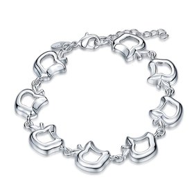 Wholesale Trendy Silver Plant Apple Bracelet TGSPB271