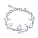 Wholesale Trendy Silver Plant Butterfly Bracelet TGSPB274