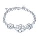 Wholesale Trendy Silver Plant White CZ Bracelet TGSPB277