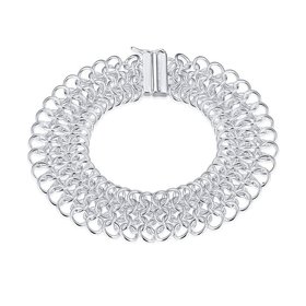 Wholesale Romantic Silver Round Bracelet TGSPB354