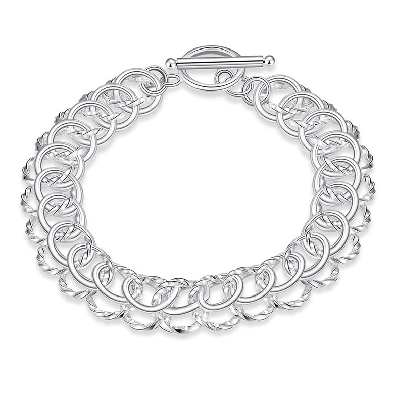 Wholesale Classic Silver Round Bracelet TGSPB369