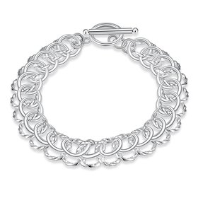 Wholesale Classic Silver Round Bracelet TGSPB369