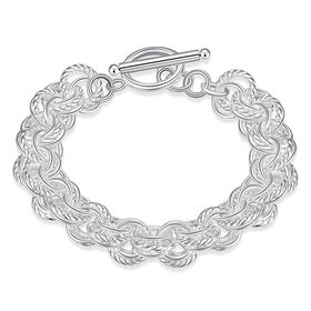 Wholesale Trendy Silver Round Bracelet TGSPB372