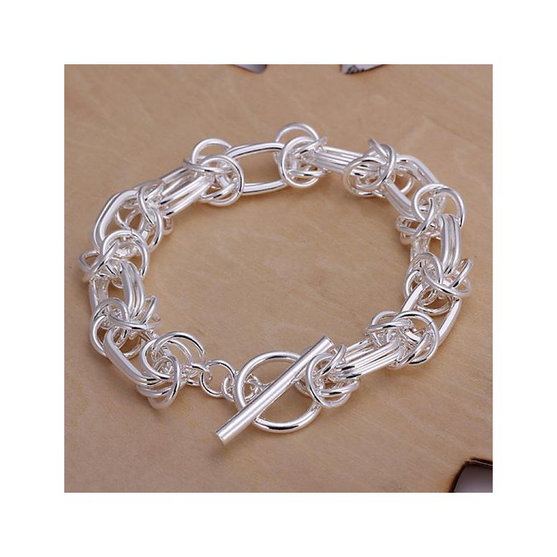 Wholesale Romantic Silver Round Bracelet TGSPB374
