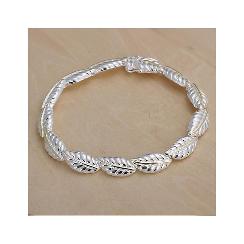 Wholesale Romantic Silver Plant Bracelet TGSPB410
