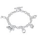 Wholesale Romantic Silver Heart Bracelet TGSPB427