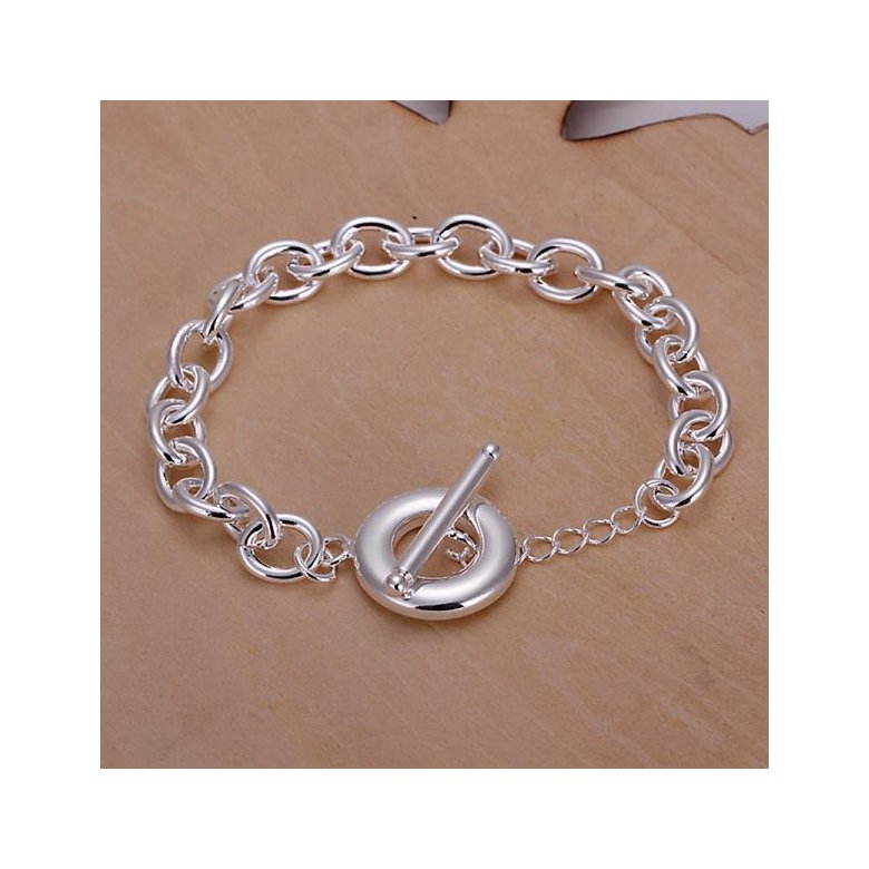 Wholesale Romantic Silver Round Bracelet TGSPB044